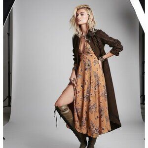Free People Bonnie Butterly Bohemian Midi  Dress